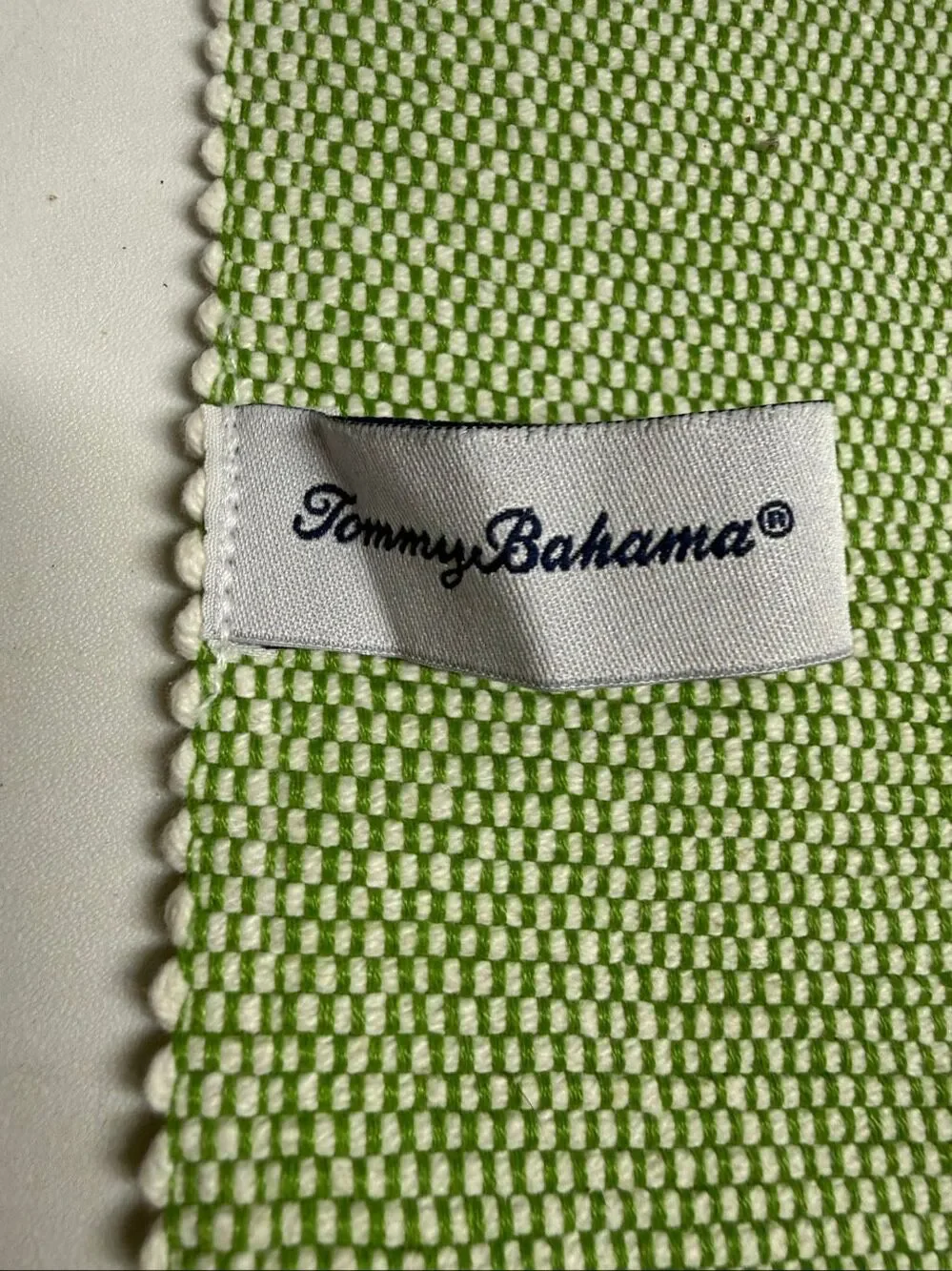 Rare Tommy Bahama Christmas Gnome Mug Placemats Set of 2 Green Fringe Table Mats
